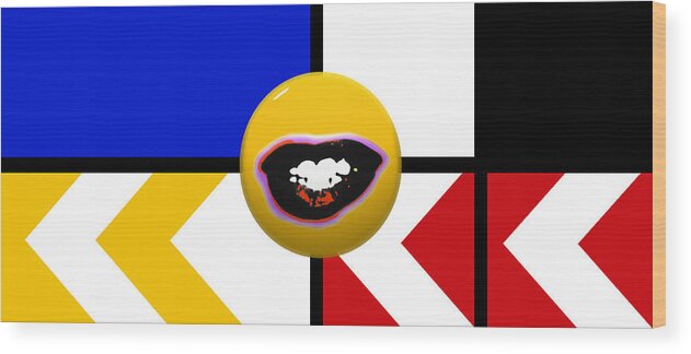 Pop Art Phone Case Wood Print featuring the painting Pop Art Phone Case 2 by Charles Stuart