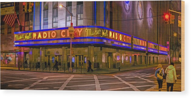 New York Wood Print featuring the photograph Radio City Music Hall by Jerry Gammon