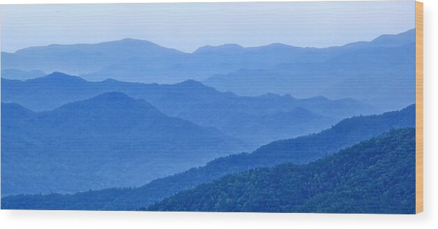 Smoky Mountain Blues Wood Print featuring the photograph Smoky Mountain Blues by Carolyn Derstine