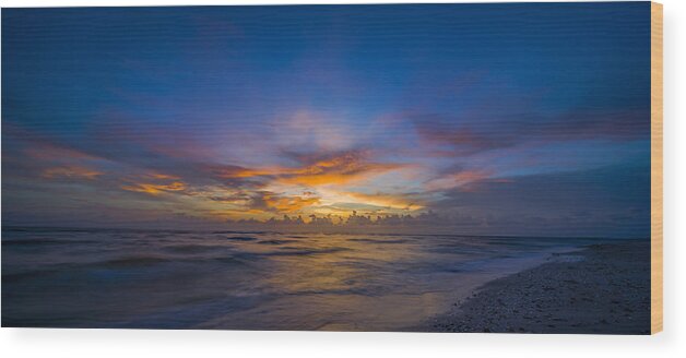 Panorama Wood Print featuring the photograph Evening Colors by Nick Shirghio