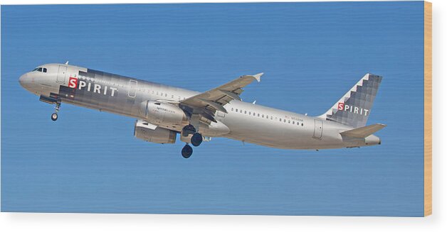 Spirit Wood Print featuring the photograph Spirit Airline #5 by Dart Humeston