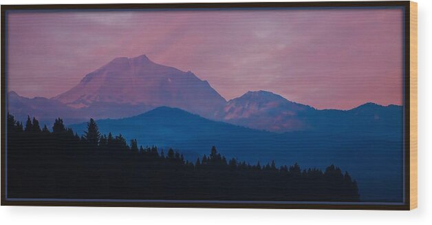 Mount Lassen Wood Print featuring the photograph Purple Mountains Majesty by Sherri Meyer