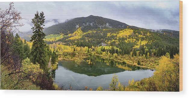 Colorado Wood Print featuring the photograph On Golden Pond by Tim Stanley