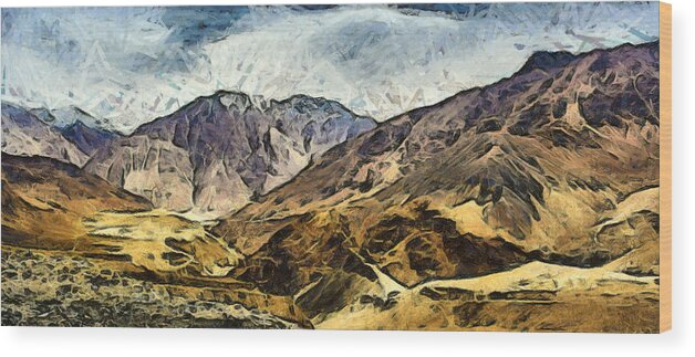 Road Wood Print featuring the photograph Rugged mountains of North India by Ashish Agarwal