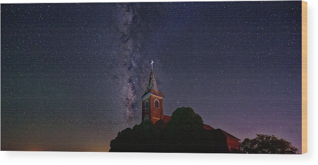 Milky Way Wood Print featuring the photograph Spiritual by Jonathan Davison