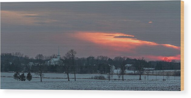 Sunset Wood Print featuring the photograph Wisconsin's Holy Land 2018 by Thomas Young