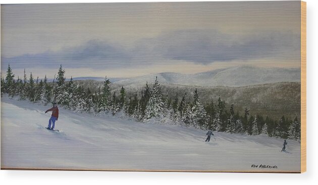 Snown Stratton Wood Print featuring the painting West Meadow #1 by Ken Ahlering