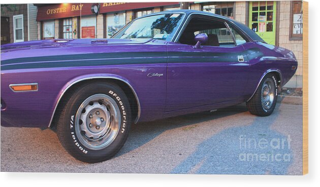 1971 Challenger Side View Wood Print featuring the photograph 1971 Challenger Side View by John Telfer