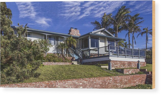 Luxury Home Wood Print featuring the digital art 755 Sunset Cliffs Boulevard by Photographic Art by Russel Ray Photos