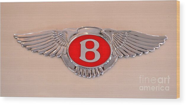 Bentley Wood Print featuring the photograph Bentley Emblem by Pamela Walrath