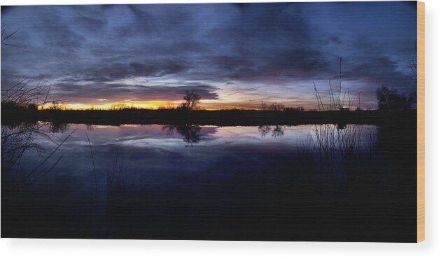 Nature Wood Print featuring the photograph Big Thompson Pond Sunrise by Steven Reed