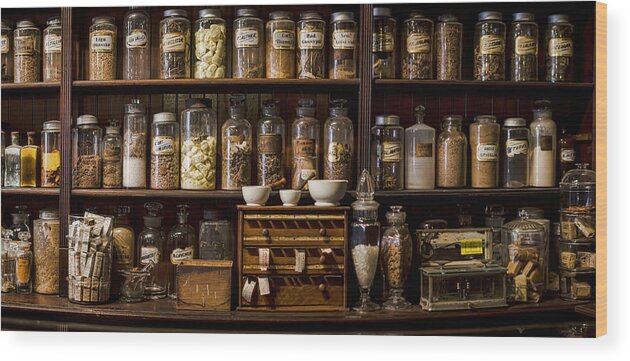 Pharmacy Wood Print featuring the photograph Cure What Ails You by Heather Applegate