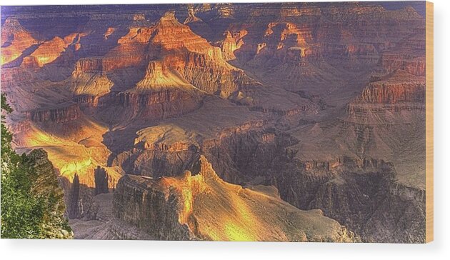 Grand Canyon Wood Print featuring the photograph Grand Canyon - Sunrise Adagio - 1B by Michael Mazaika