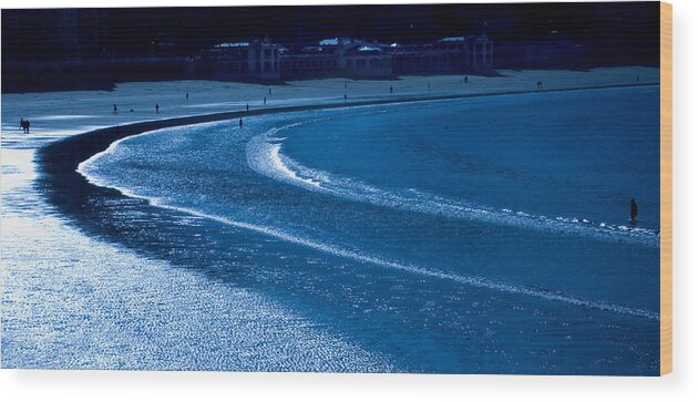 Low Tide Wood Print featuring the photograph Low Tide in Blue by Weston Westmoreland