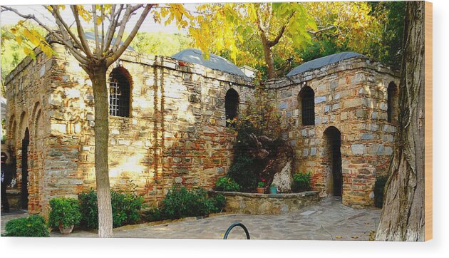 Virgin Mary Wood Print featuring the photograph Mary's House by Alan Lakin