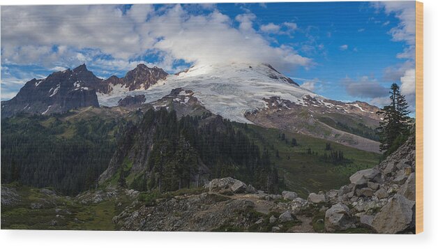 Baker Wood Print featuring the photograph Mount Baker View by Mike Reid