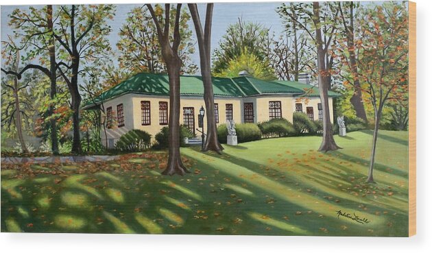 Long House Wood Print featuring the painting The Overlook by Madeline Lovallo