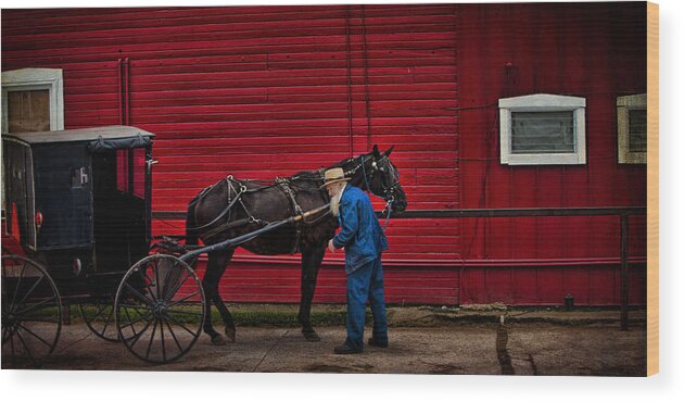 Evie Wood Print featuring the photograph The Plain People by Evie Carrier