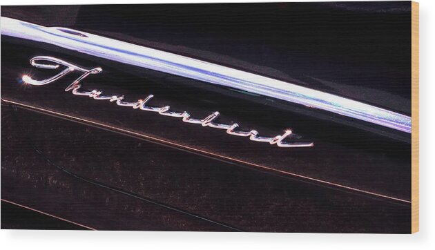 Car Wood Print featuring the photograph Thunderbird 14757 by Jerry Sodorff