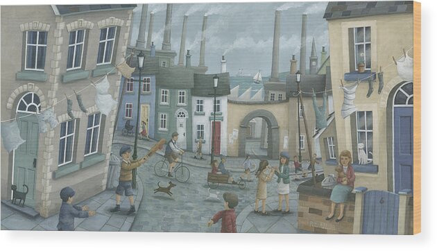 Peter Adderley Wood Print featuring the photograph Washing Out And Playing Out by MGL Meiklejohn Graphics Licensing