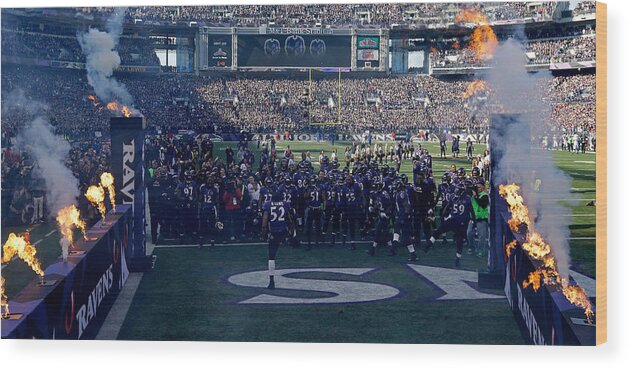 Playoffs Wood Print featuring the photograph Wild Card Playoffs - Indianapolis Colts v Baltimore Ravens by Pool