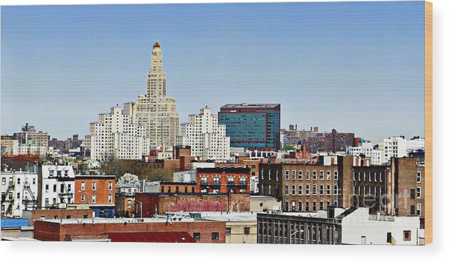 Brooklyn Wood Print featuring the photograph Williamsburg Savings Bank in Downtown Brooklyn NY by Lilliana Mendez