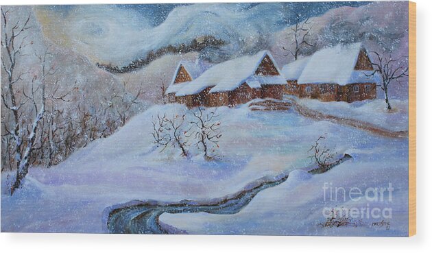 New Images 24 Febr. 2012 Wood Print featuring the painting Winter Charm by Marta Styk