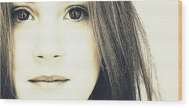  Beautiful Girl Wood Print featuring the photograph Beautiful girl, beautiful by Marysue Ryan