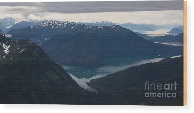 Frederick Sound Wood Print featuring the photograph Alaska Coastal Serenity by Mike Reid