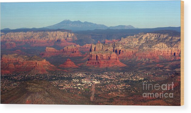 Sedona Wood Print featuring the photograph landing in Sedona by Julie Lueders 