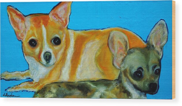 Art Wood Print featuring the painting The Two Amigo's by Laura Grisham