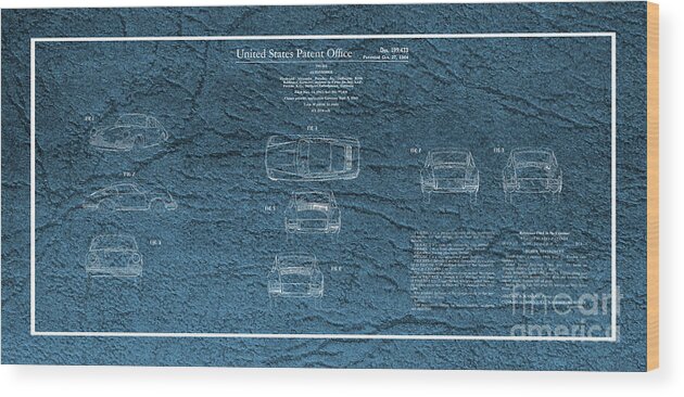 Automotive Wood Print featuring the photograph Porsche 911 Patent #1 by Doc Braham