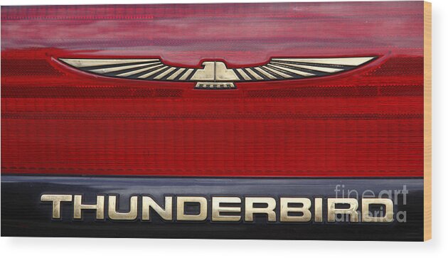 Ford Thunderbird Wood Print featuring the photograph 90s Thunderbird by Richard Lynch