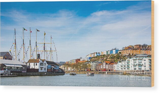 Bristol Wood Print featuring the photograph Bristol docks and SS Great Britain by Colin Rayner