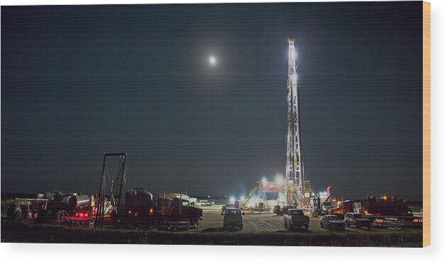 Industrial Wood Print featuring the photograph Cement Job by Jonas Wingfield