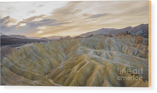 Death Valley Wood Print featuring the photograph Golden Point by Jeff Hubbard