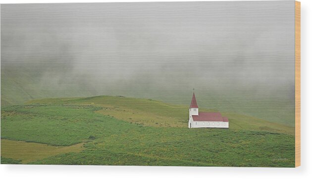 Iceland Wood Print featuring the photograph Icelandic Chapel by Joe Bonita