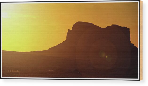 Colorado Plateau Wood Print featuring the photograph Monument Valley Sunrise by A Macarthur Gurmankin