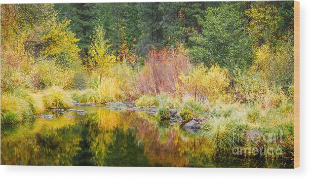 Fall Wood Print featuring the photograph Susan River 1 by Mellissa Ray