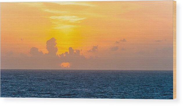 Landscape Wood Print featuring the photograph Clouds Sunset by Charles McCleanon