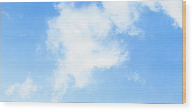 Scenics Wood Print featuring the photograph Blue Sky And Cloud #1 by Phototiger
