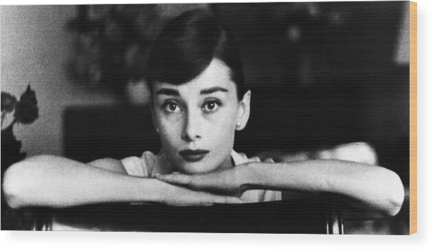20th Century Wood Print featuring the photograph Audrey Hepburn, British Actress #2 by George Daniell