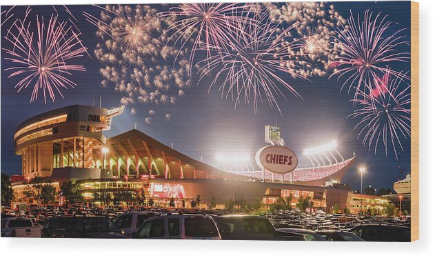 Chiefs Wood Print featuring the photograph Chiefs Celebration by Ryan Heffron