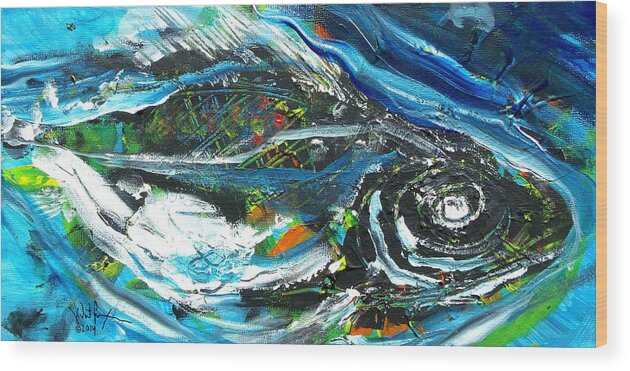 Fish Art Wood Print featuring the painting Essence of Snook by J Vincent Scarpace