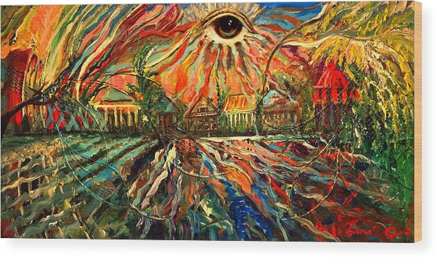 New Orleans Wood Print featuring the painting Let Love Shine by Amzie Adams