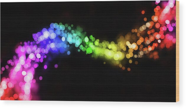 Curve Wood Print featuring the photograph Magical Lights by Skystardream