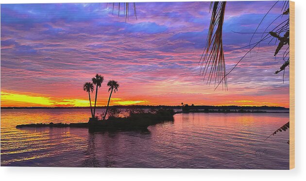 Sunrise Wood Print featuring the photograph St. Johns Sunrise by Randall Allen