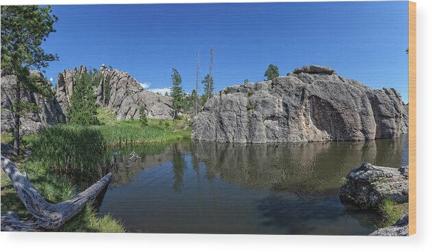 Sylvan Lake Wood Print featuring the photograph Tranquility of outdoors by Chris Spencer