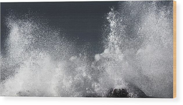 Vancouver Island Wood Print featuring the photograph Waves Crashing On Rocks by Steven Errico