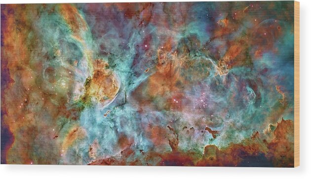 Carina Nebula Wood Print featuring the photograph Carina Nebula #2 by Mango Art